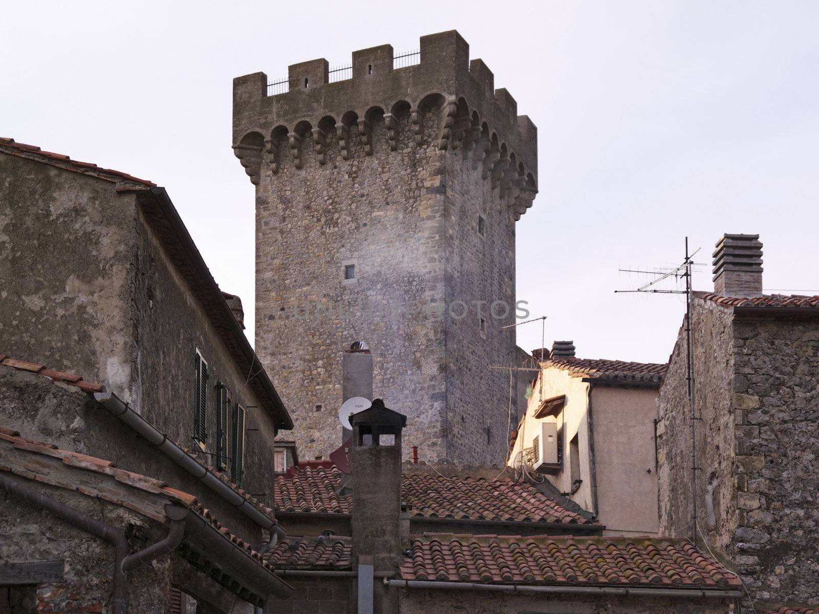 italy, tuscany, Capalbio (Grosseto), view of the old tower