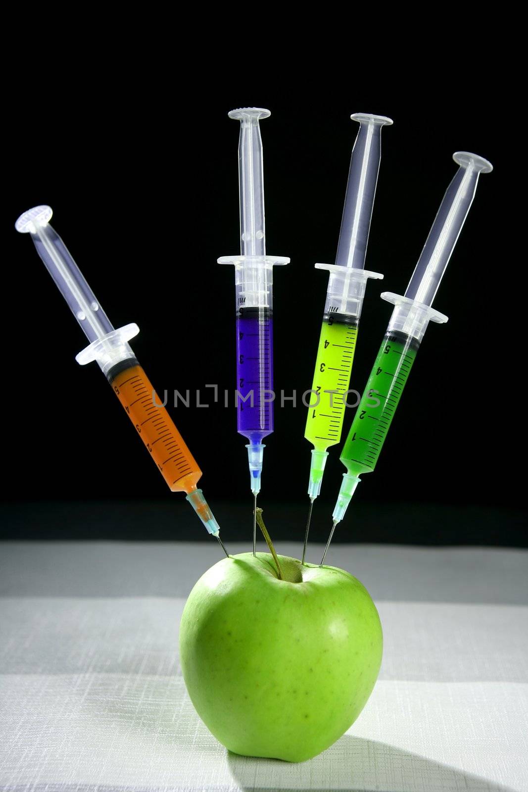 apple manipulation with syringes by lunamarina