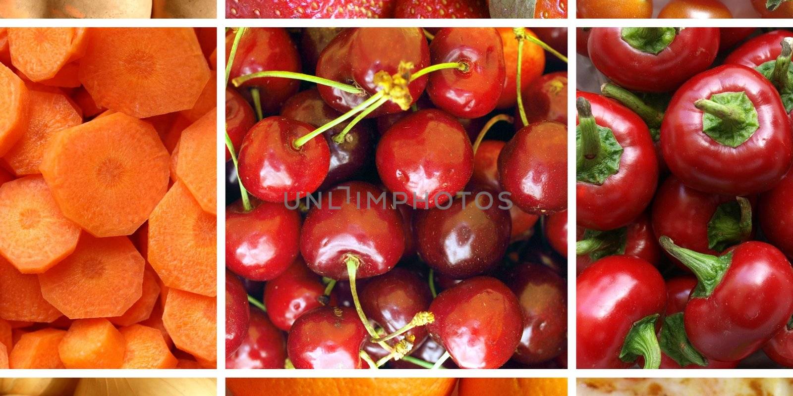 Red food collage by claudiodivizia