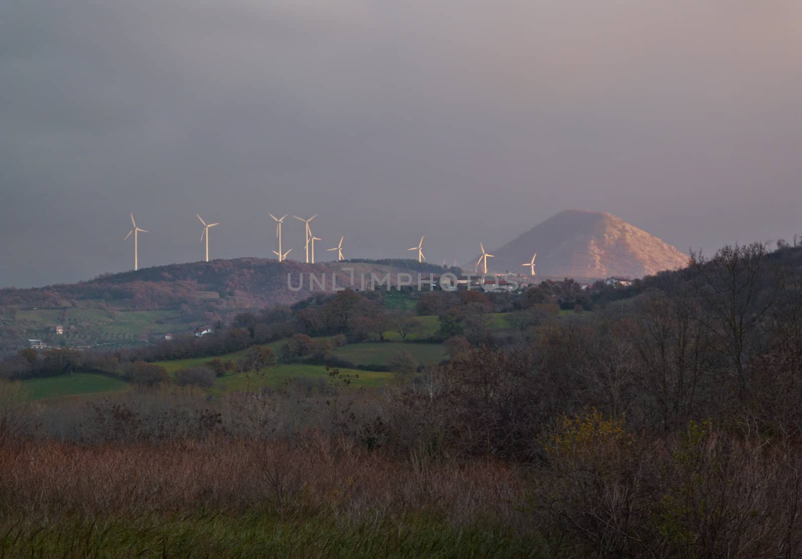 ITALY, Campania, Salerno, countryside, Eolic energy turbines  by agiampiccolo