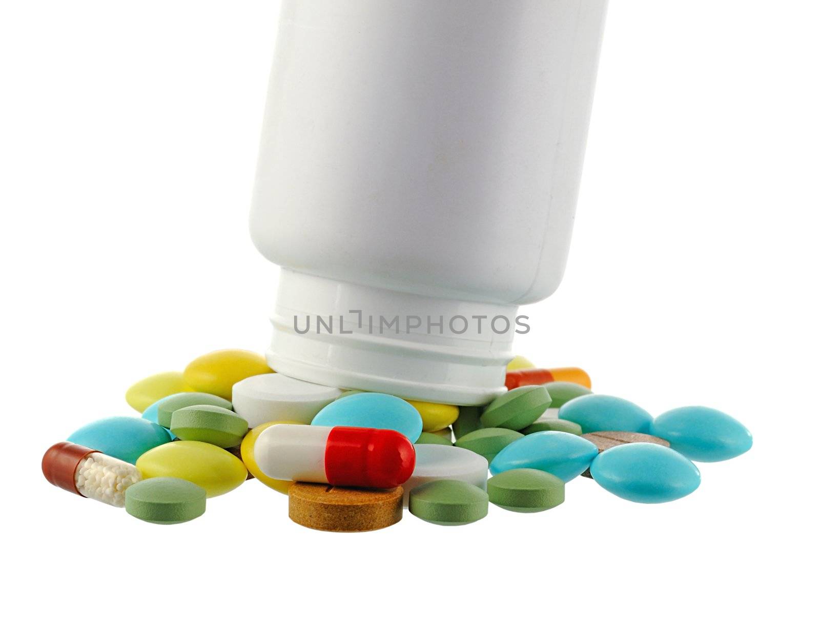 some different pills as a pharmacy background