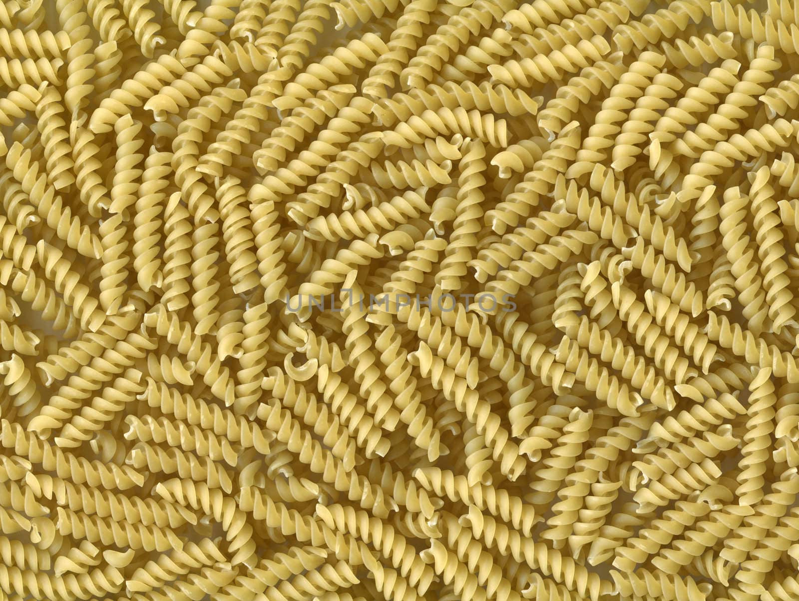 Fusilli pasta background