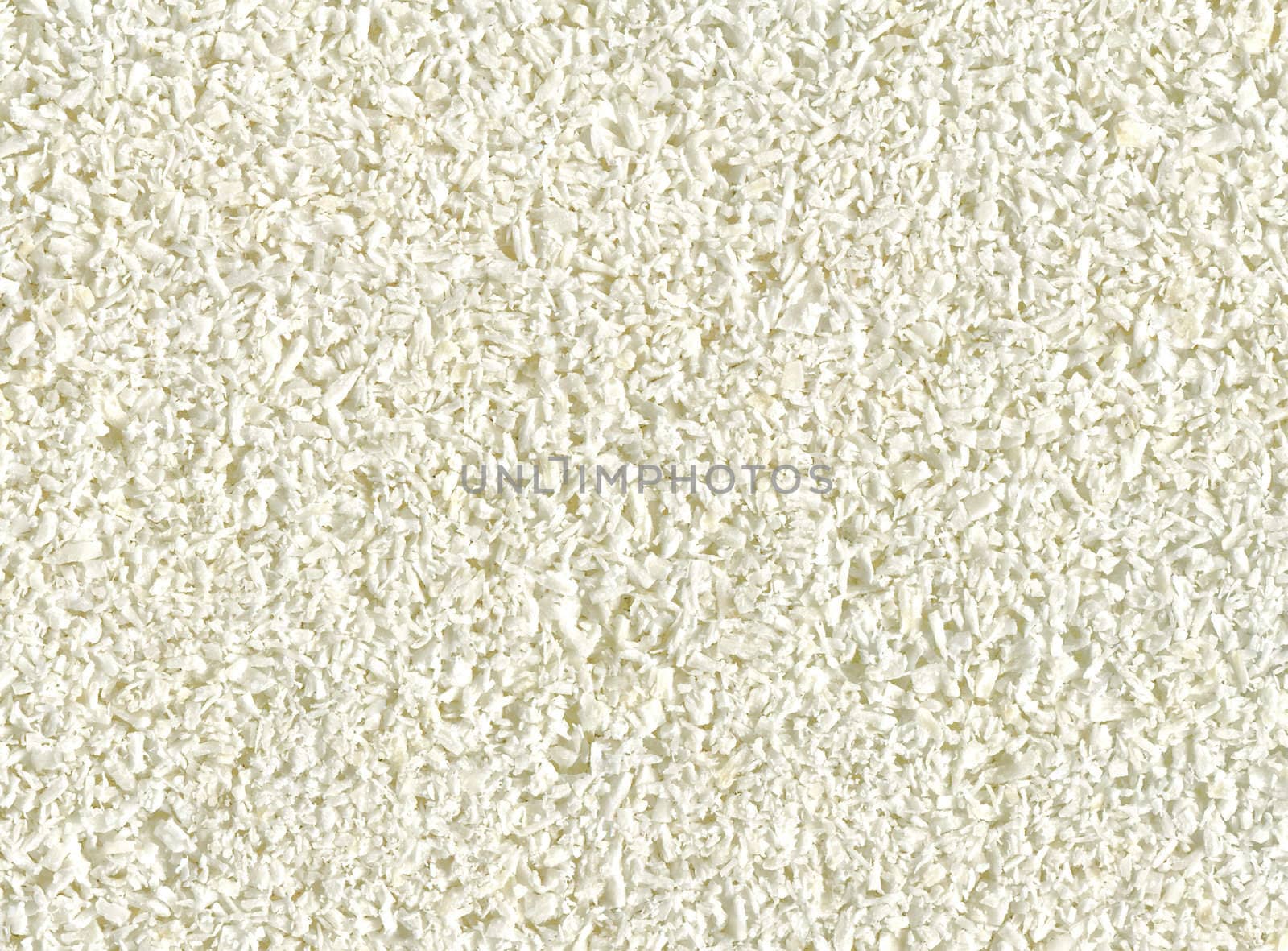 Grated coconut background.