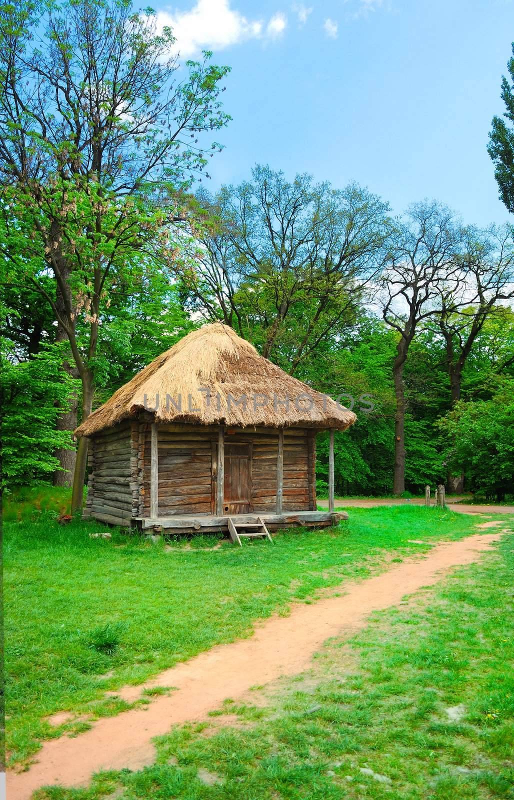 cabin of poor peasant in a national park Pirogovo (Ukraine)