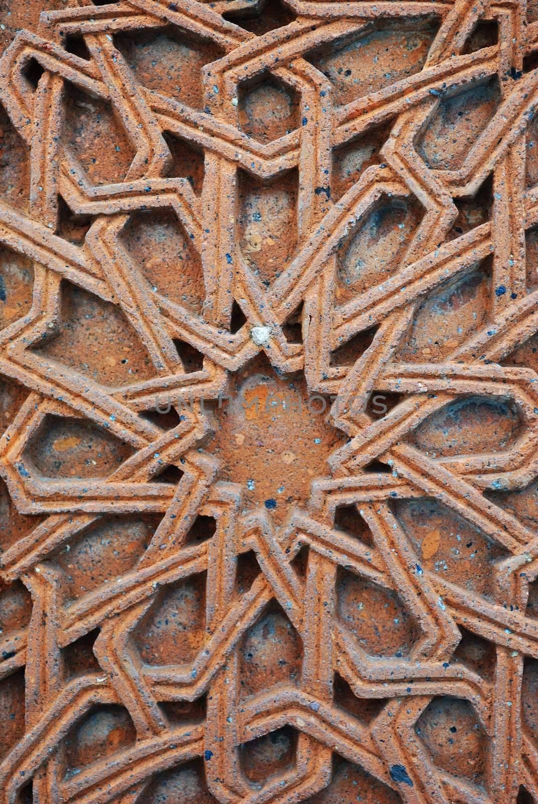 Architectural detail, part of a decor traditional ancient armenian decorative pattern