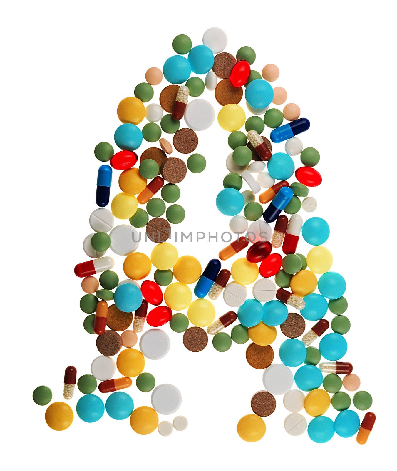 pharmacy background in "A" letter style by Sergieiev