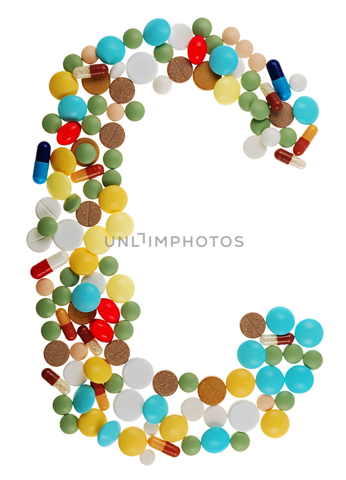 pharmacy background in "C" letter style by Sergieiev