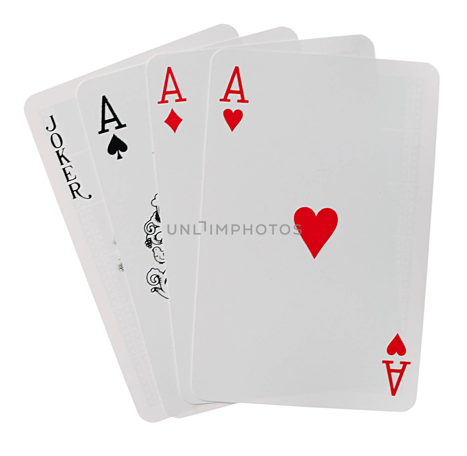 playing-cards on a white background are a risk