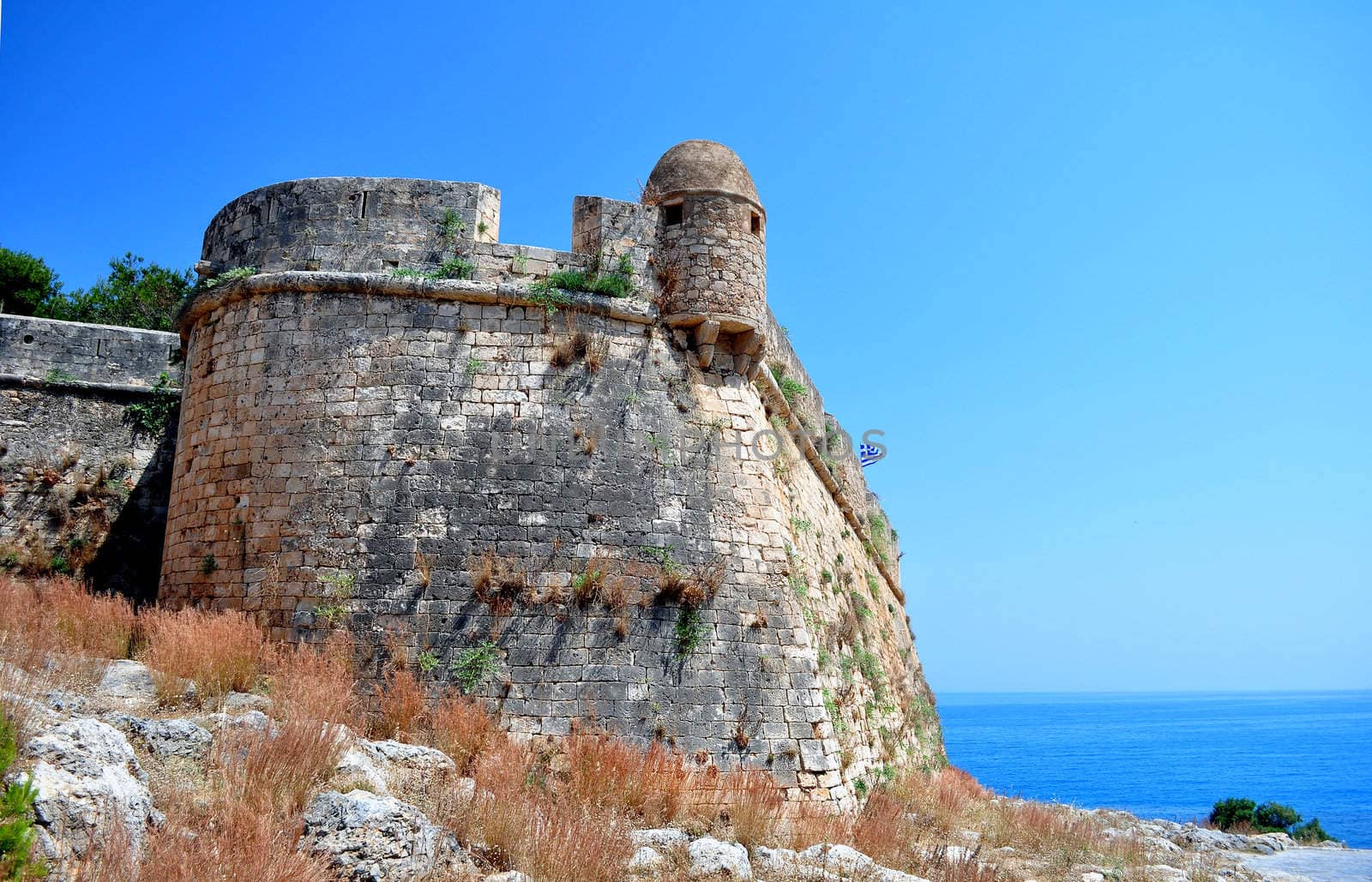 Travel photography: medieval fortress in Crete, Greece