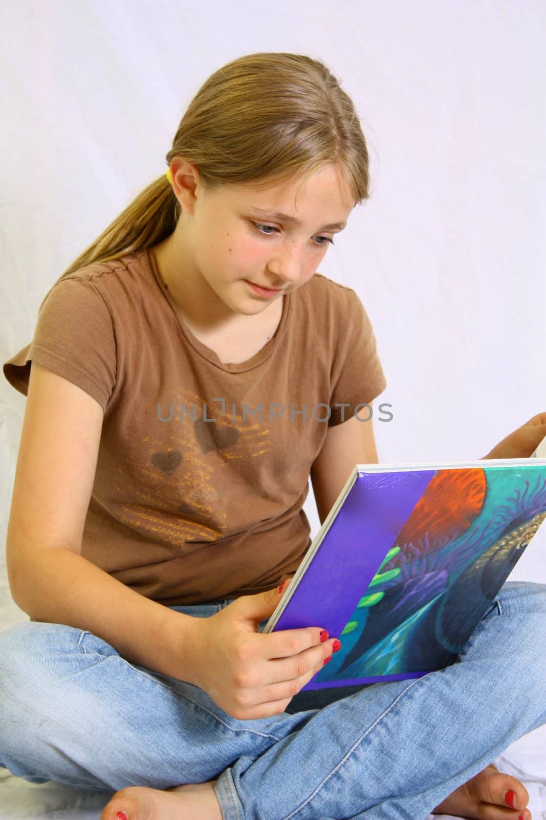 Young reading book