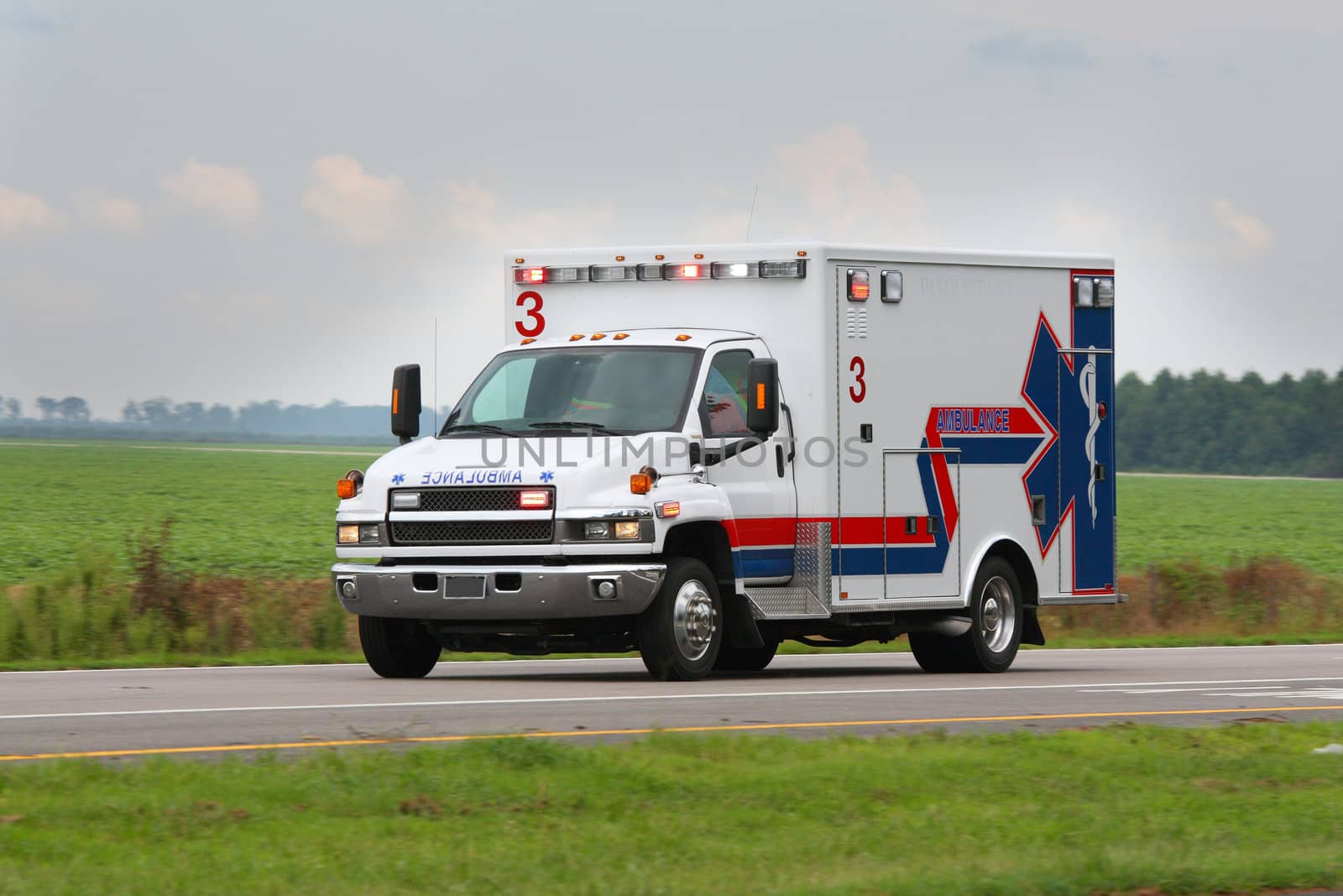 an ambulance on the road