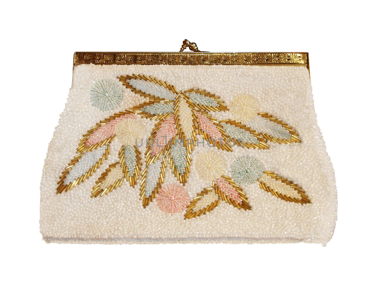 Beaded Evening Purse isolated with clipping path
