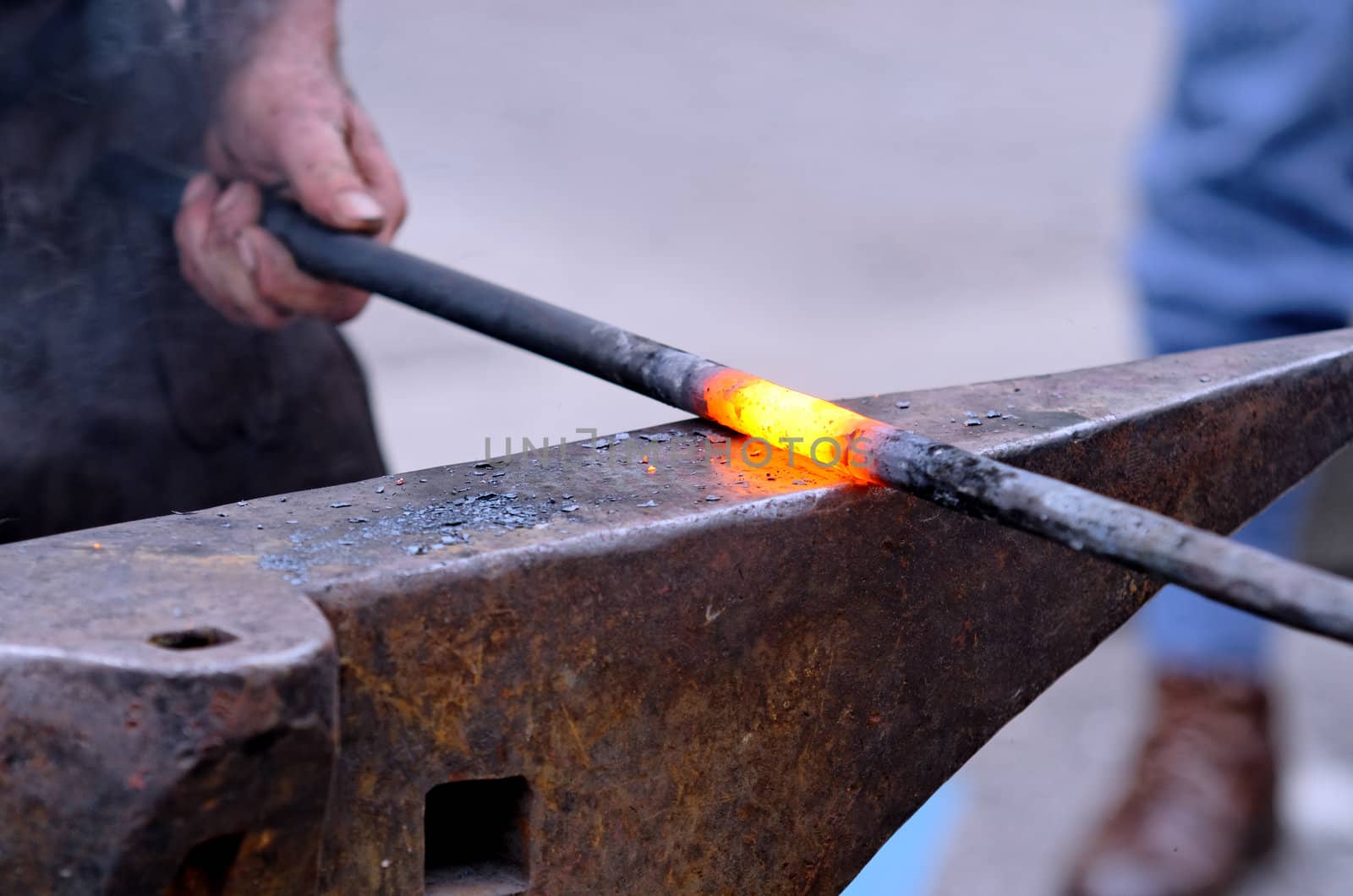 a blacksmith at work