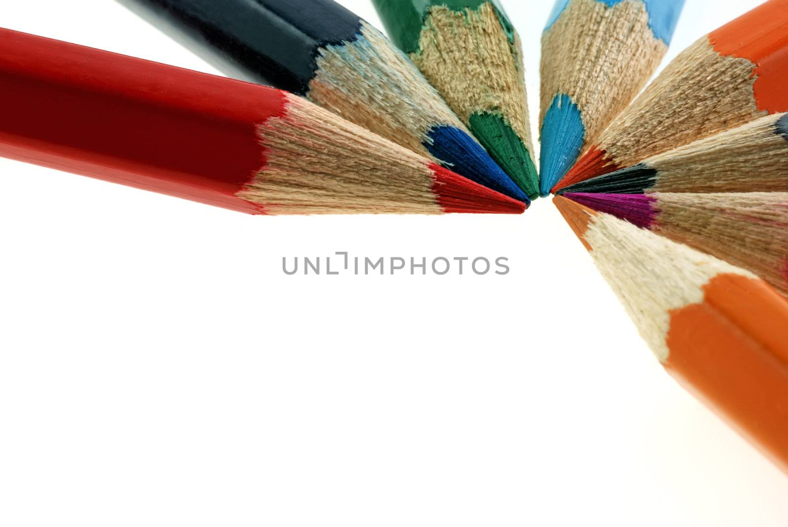 set color pencils. It is isolated on a white background
