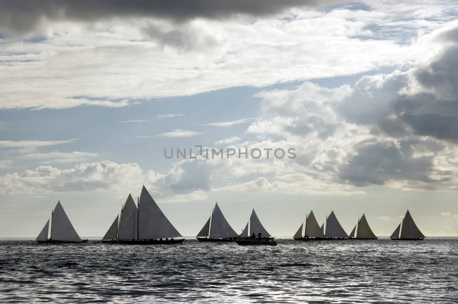 Boat race in open sea