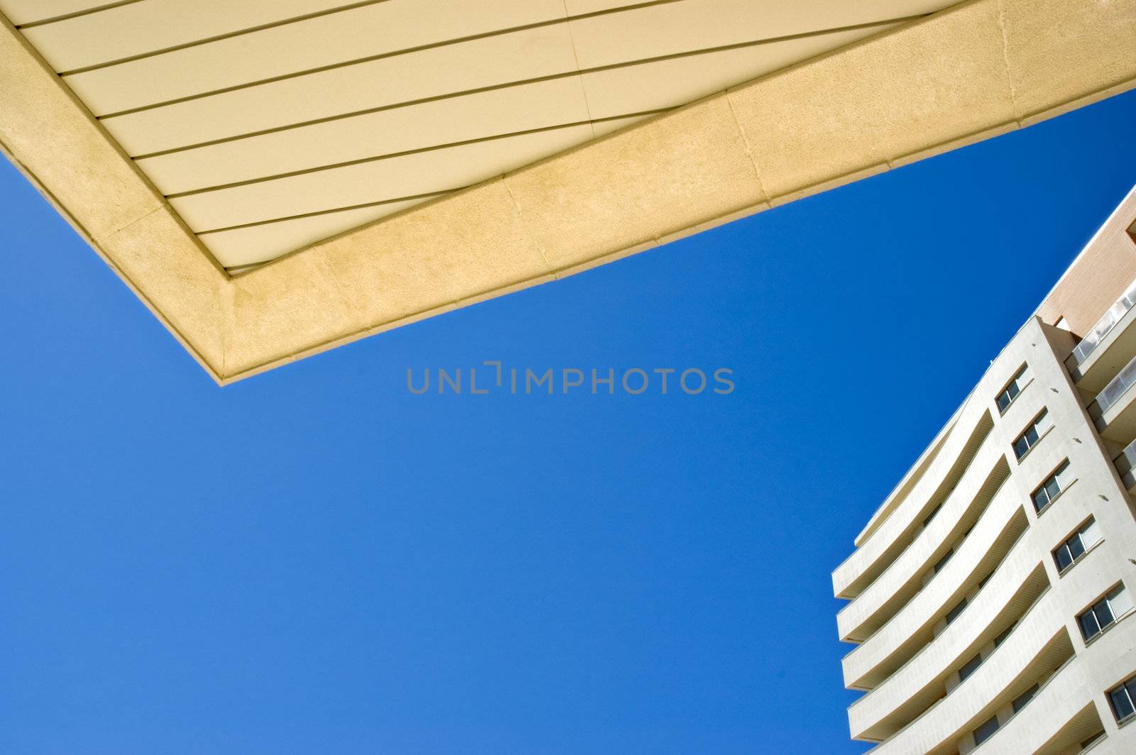 Porch of modern building by mrfotos