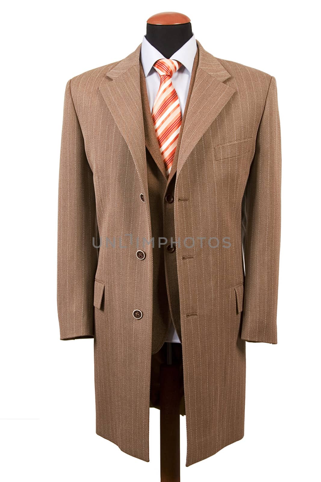 Front view of elegant suit, business fashion