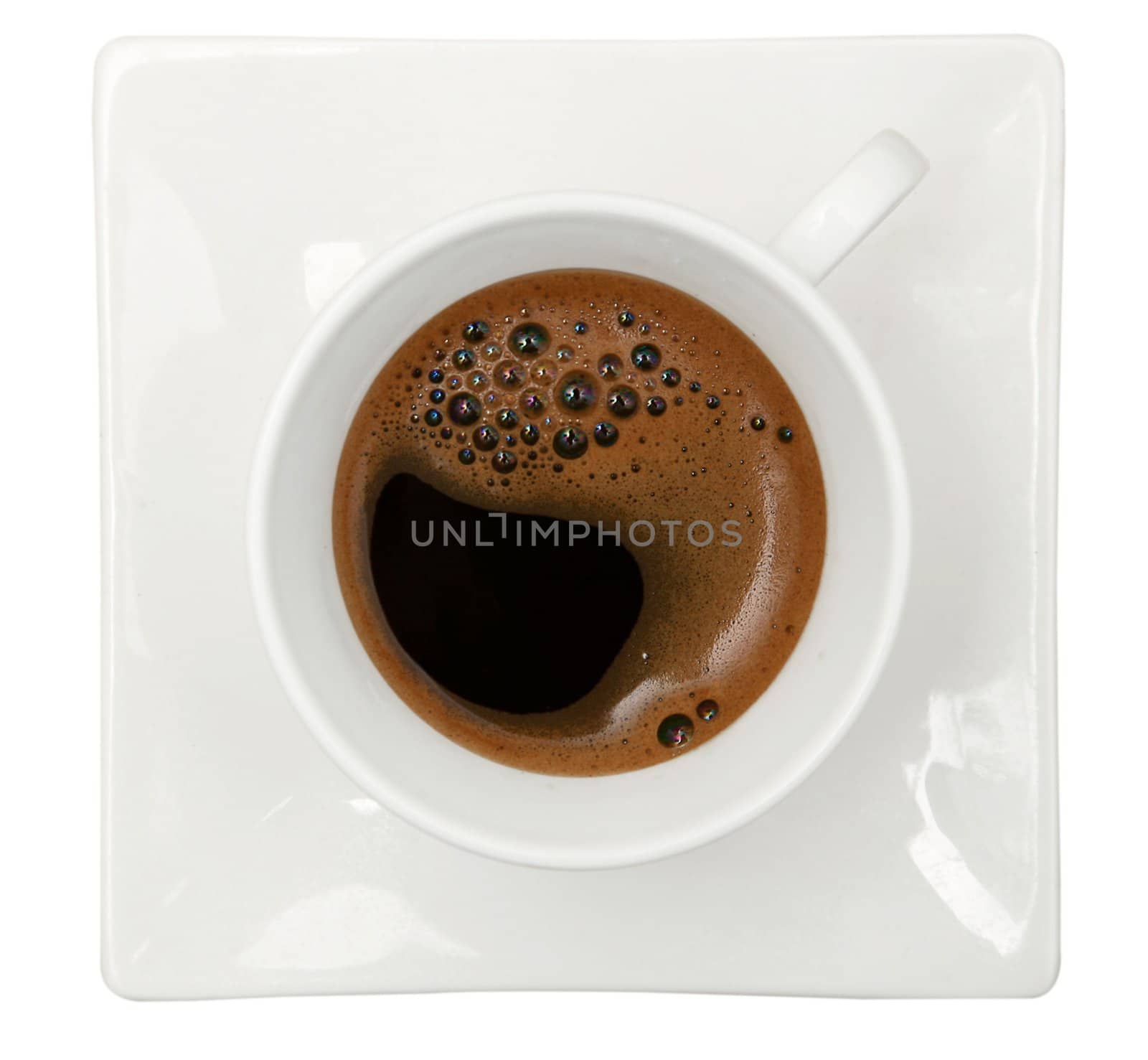 fresh cup of coffee on white background
