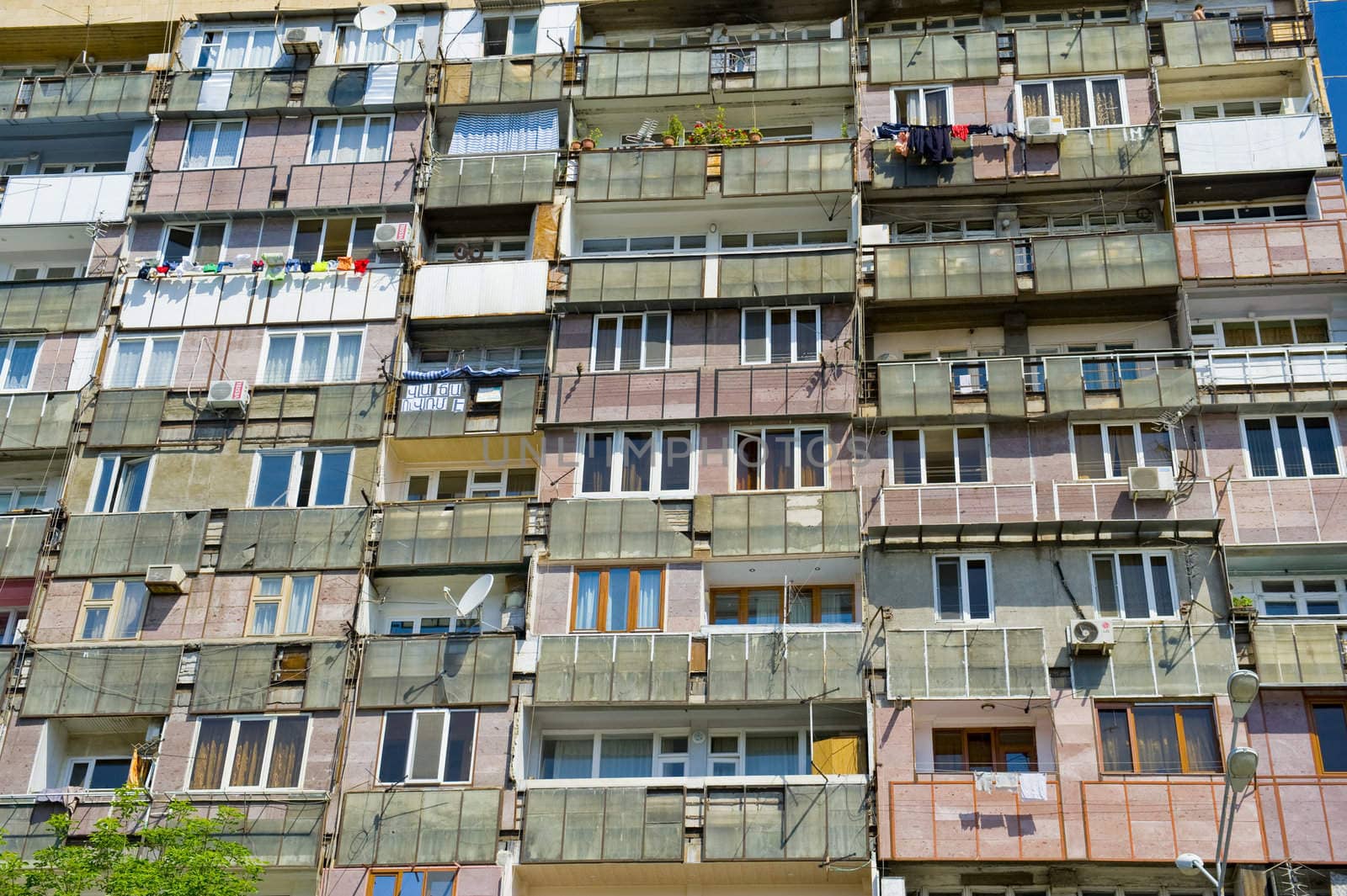 Old residential building inthe center of Yerevan, taken on June 2011 