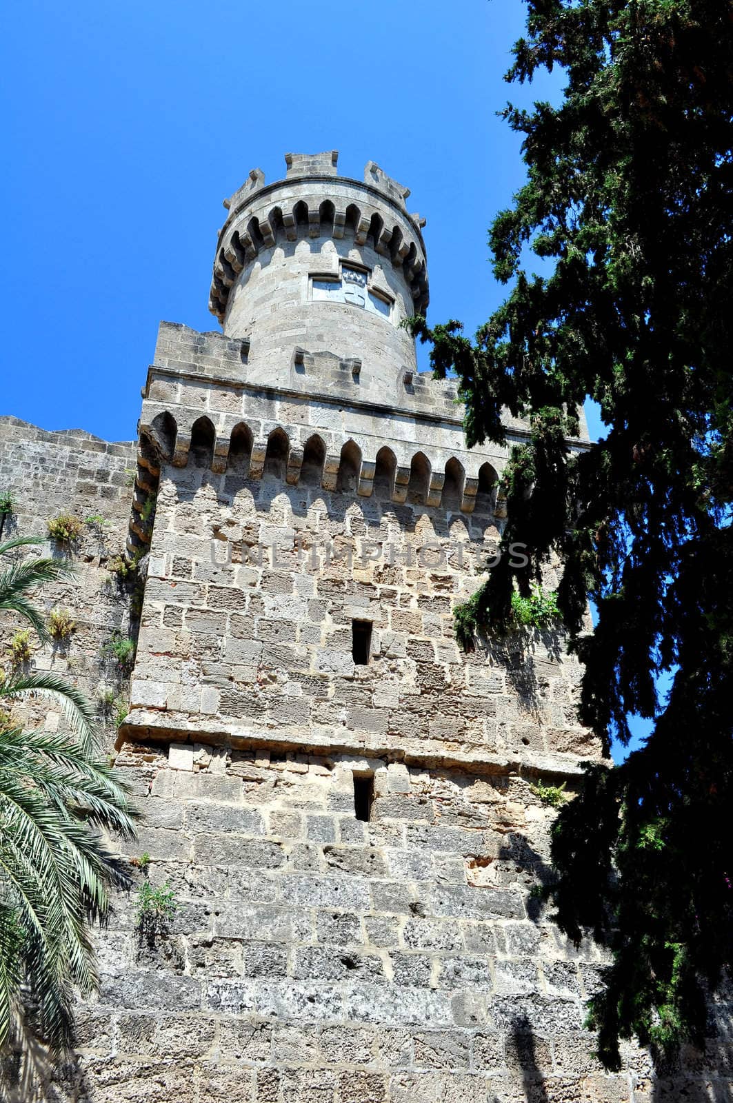 Travel photography: Old town: ancient Rhodes fortress, island of Rhodes, Greece