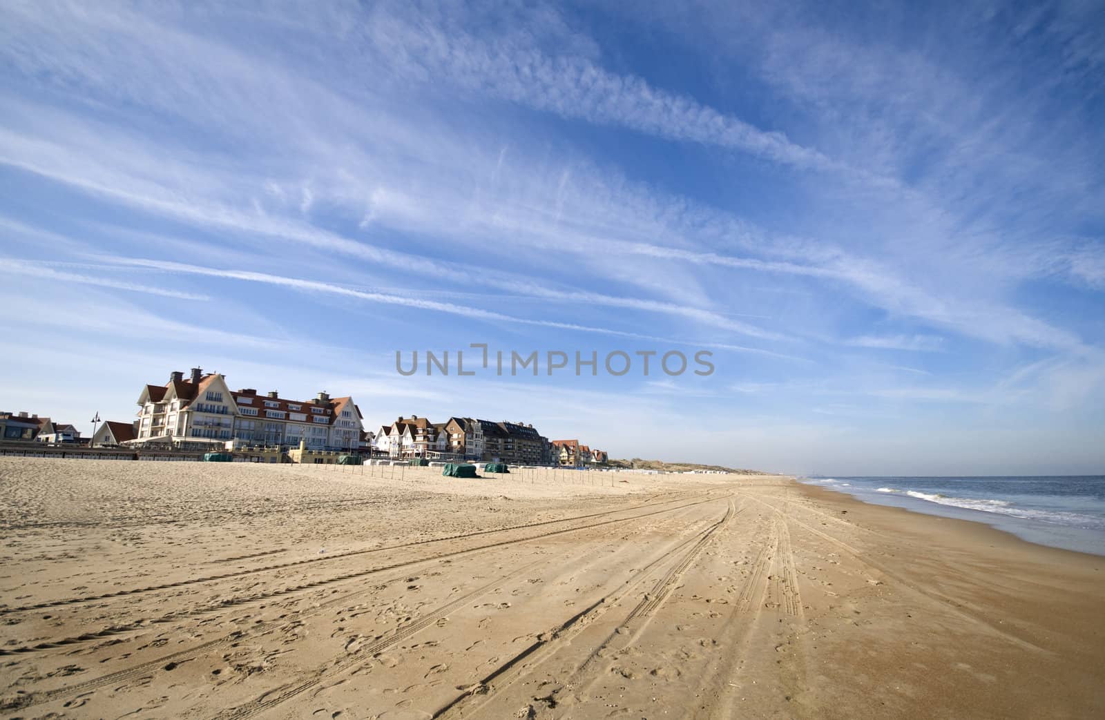 he beach of the north sea in Belgium