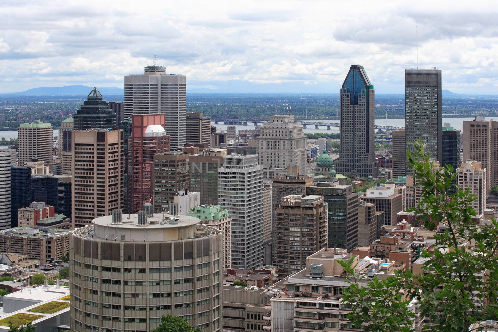 An image of Montreal, Quebec, from Mont Royal.
