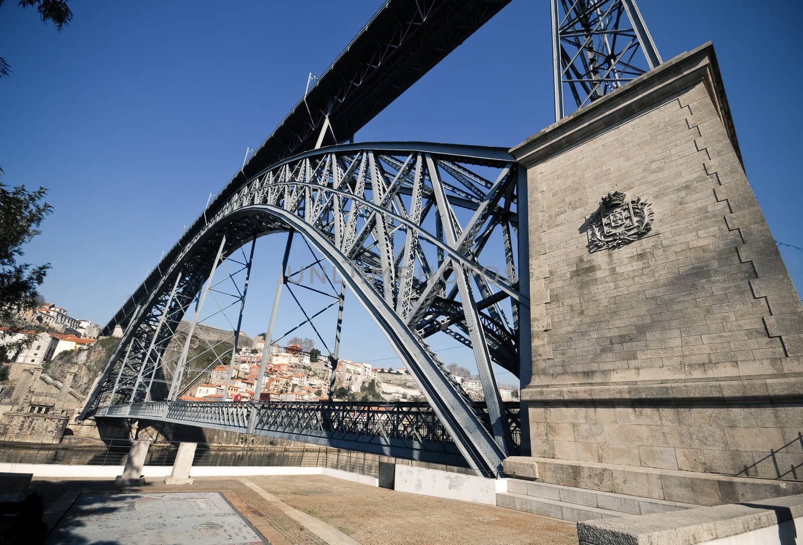 Dom Luis Bridge over River Douro in Porto, Portugal