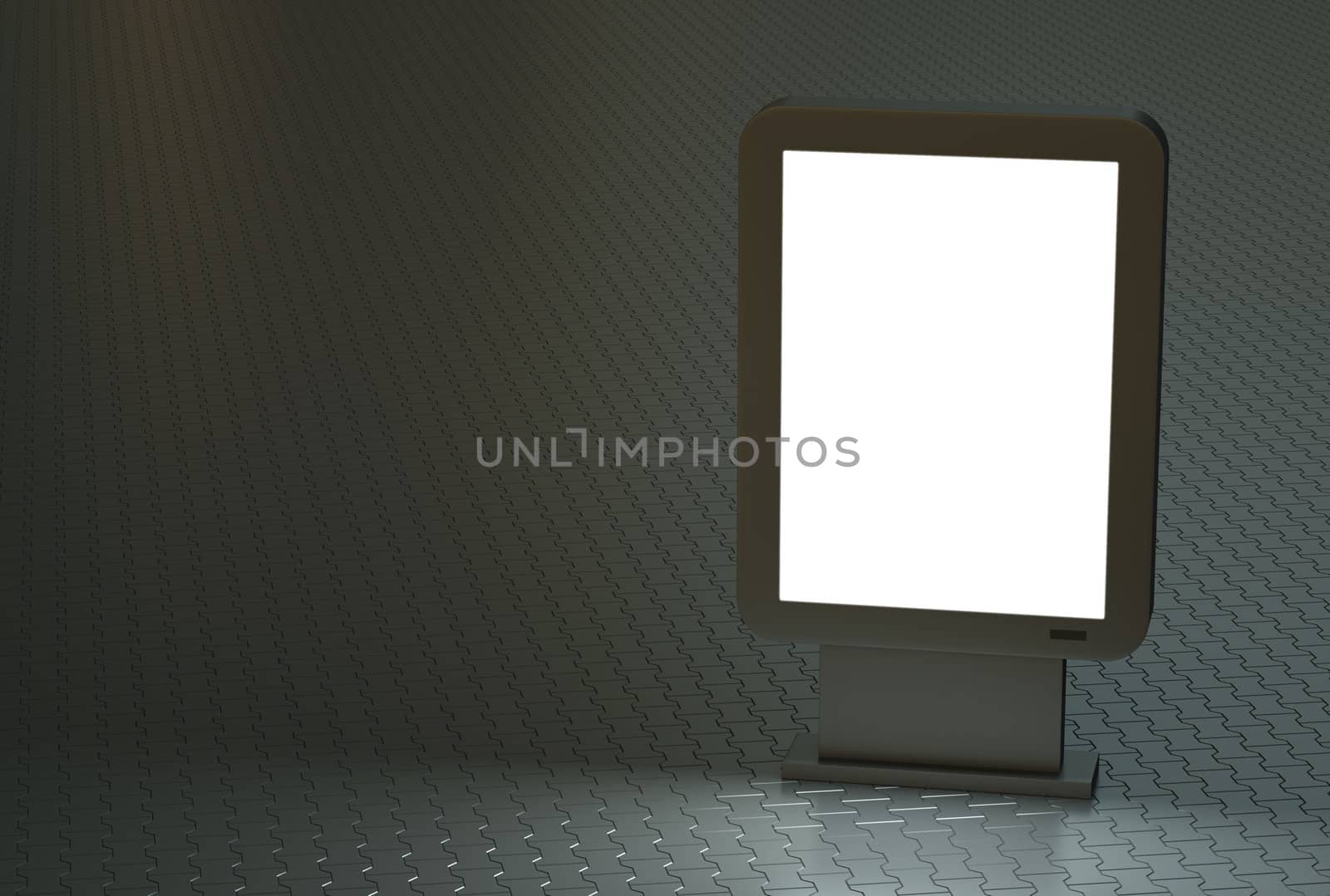 Blank outdoor citylight banner. 3D render