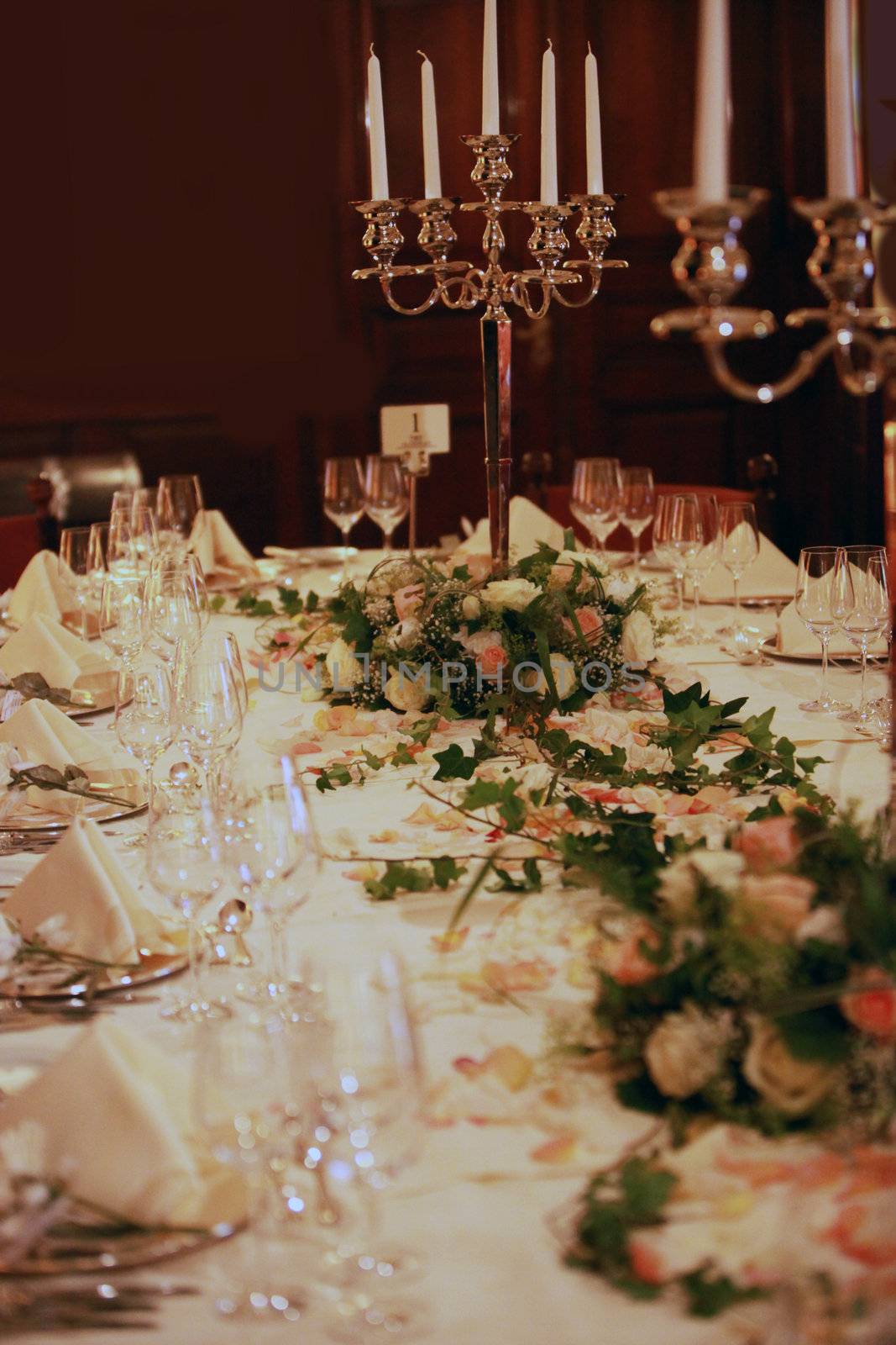 table decoration or wedding table