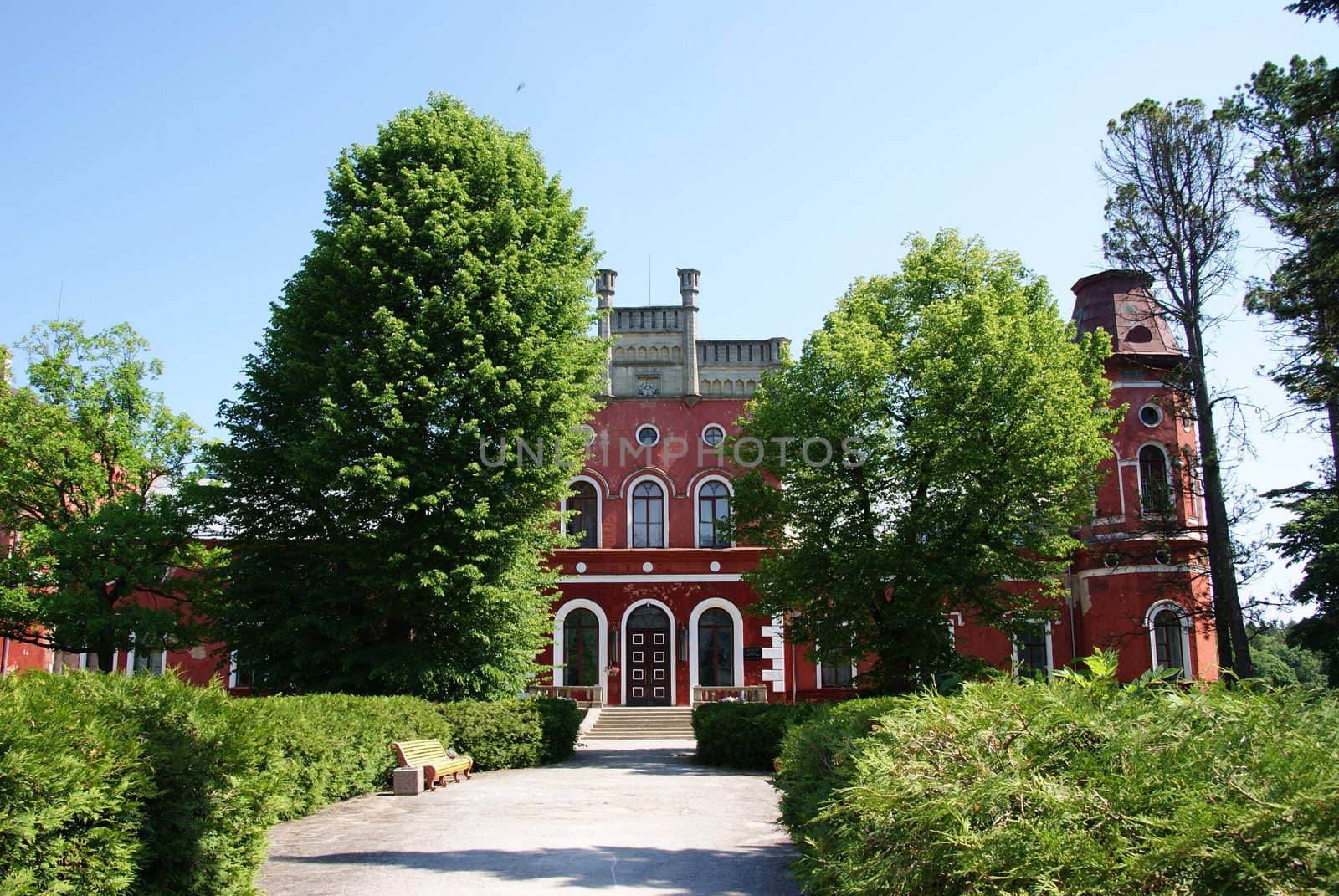 Estonia Porkuni. The old manor and green park