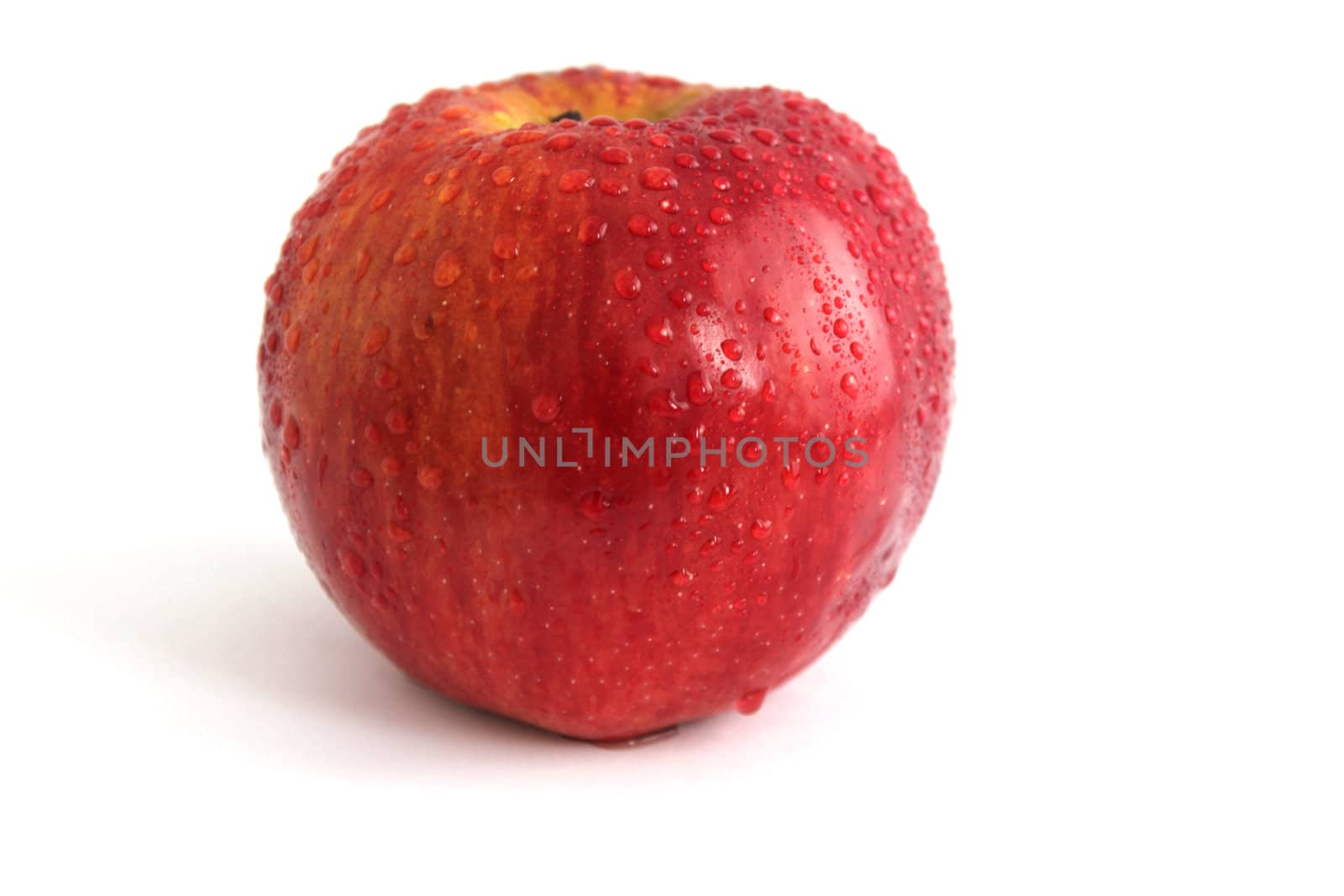 red juicy apple  isolated on white background