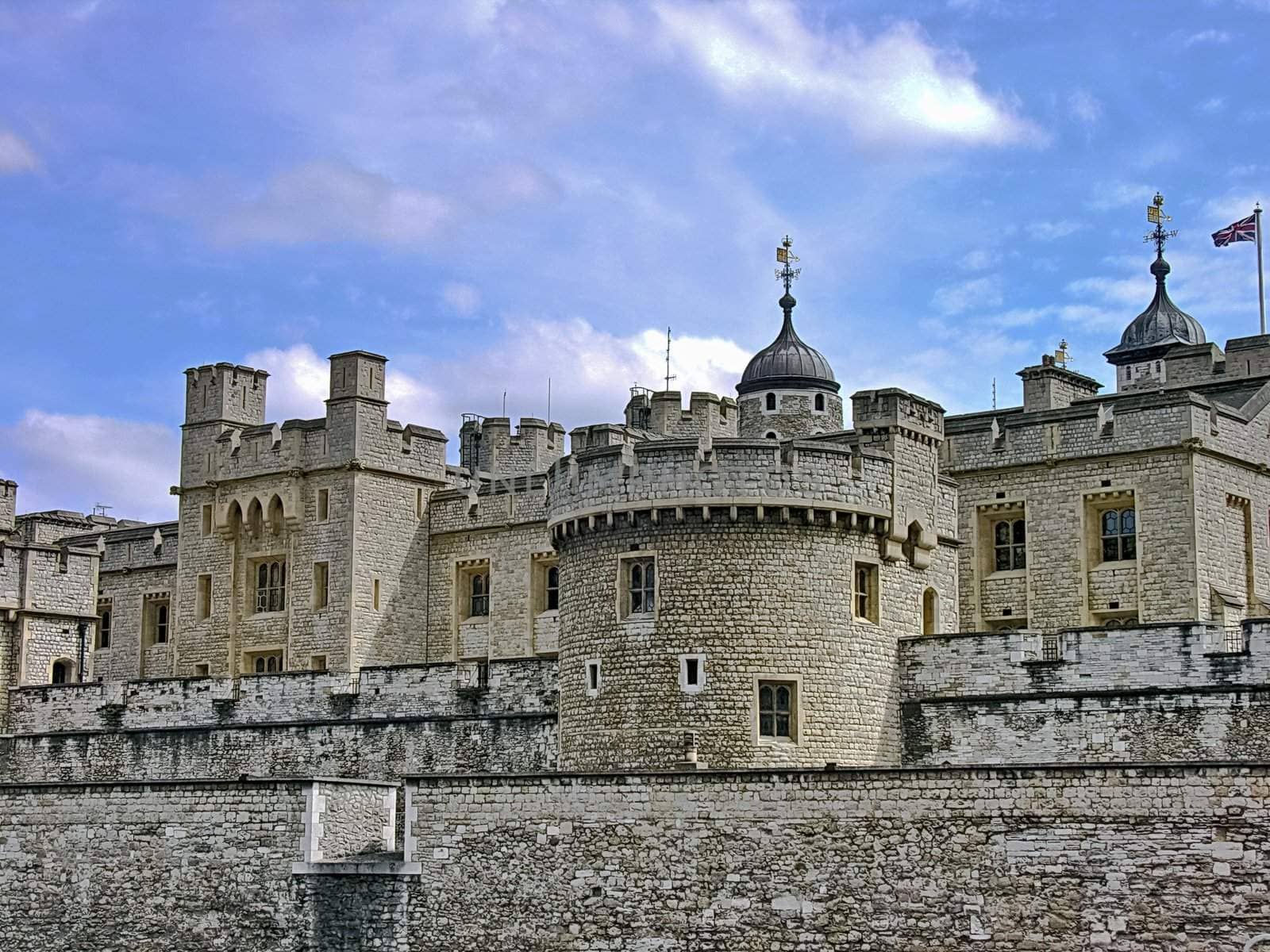 Tower of london Castle view blue sky