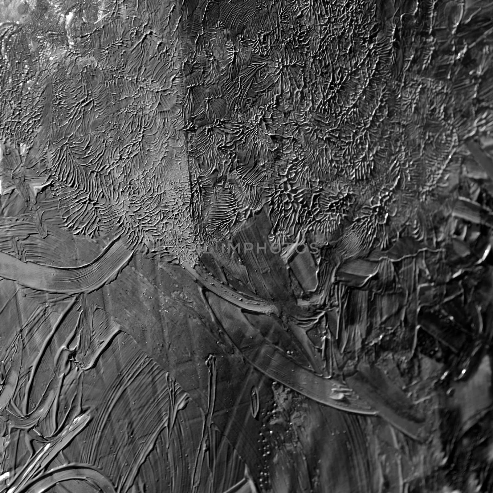 Dark mud, grease painted texture in black and white