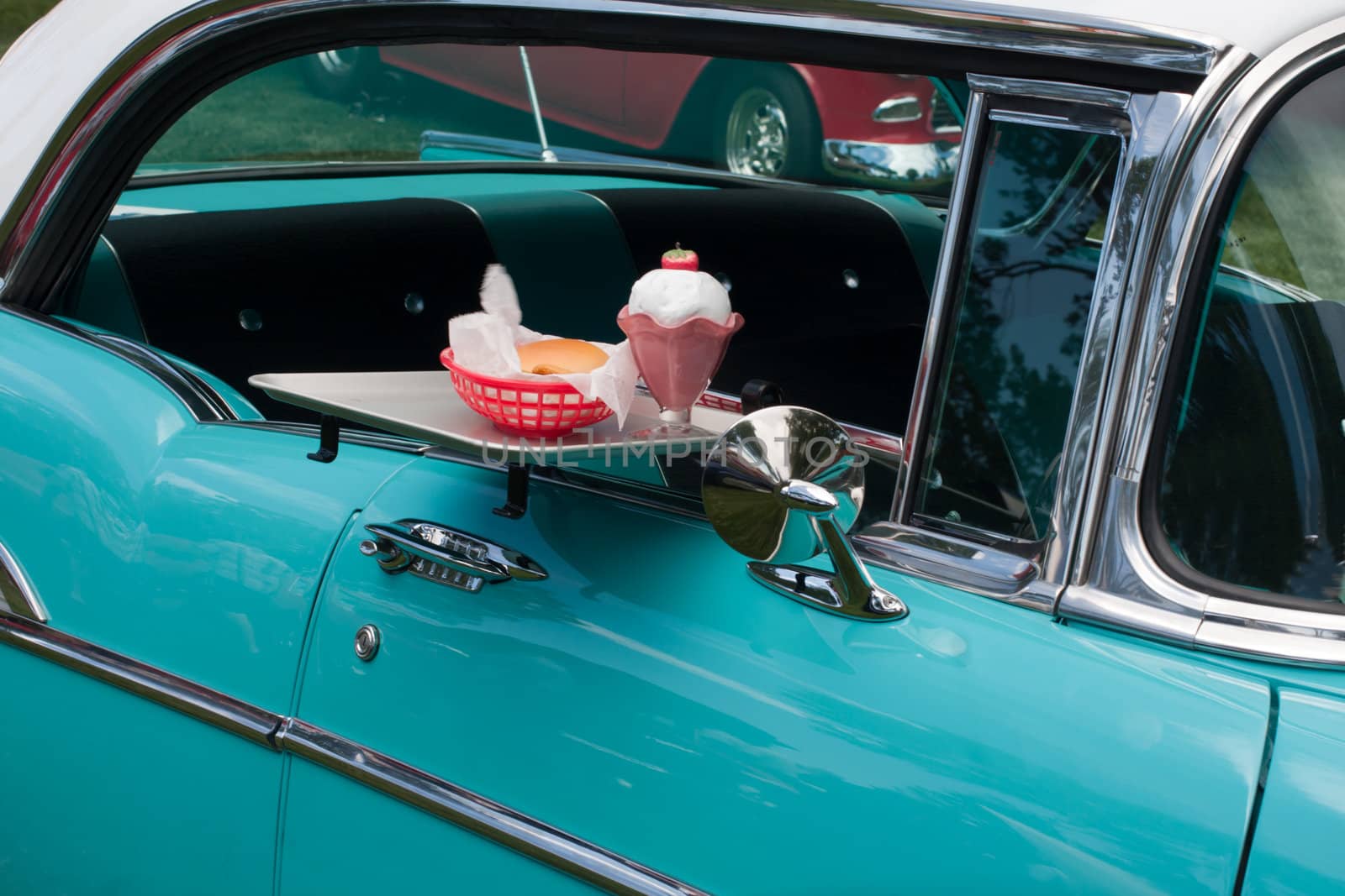 hamburger drive in classic car by GunterNezhoda