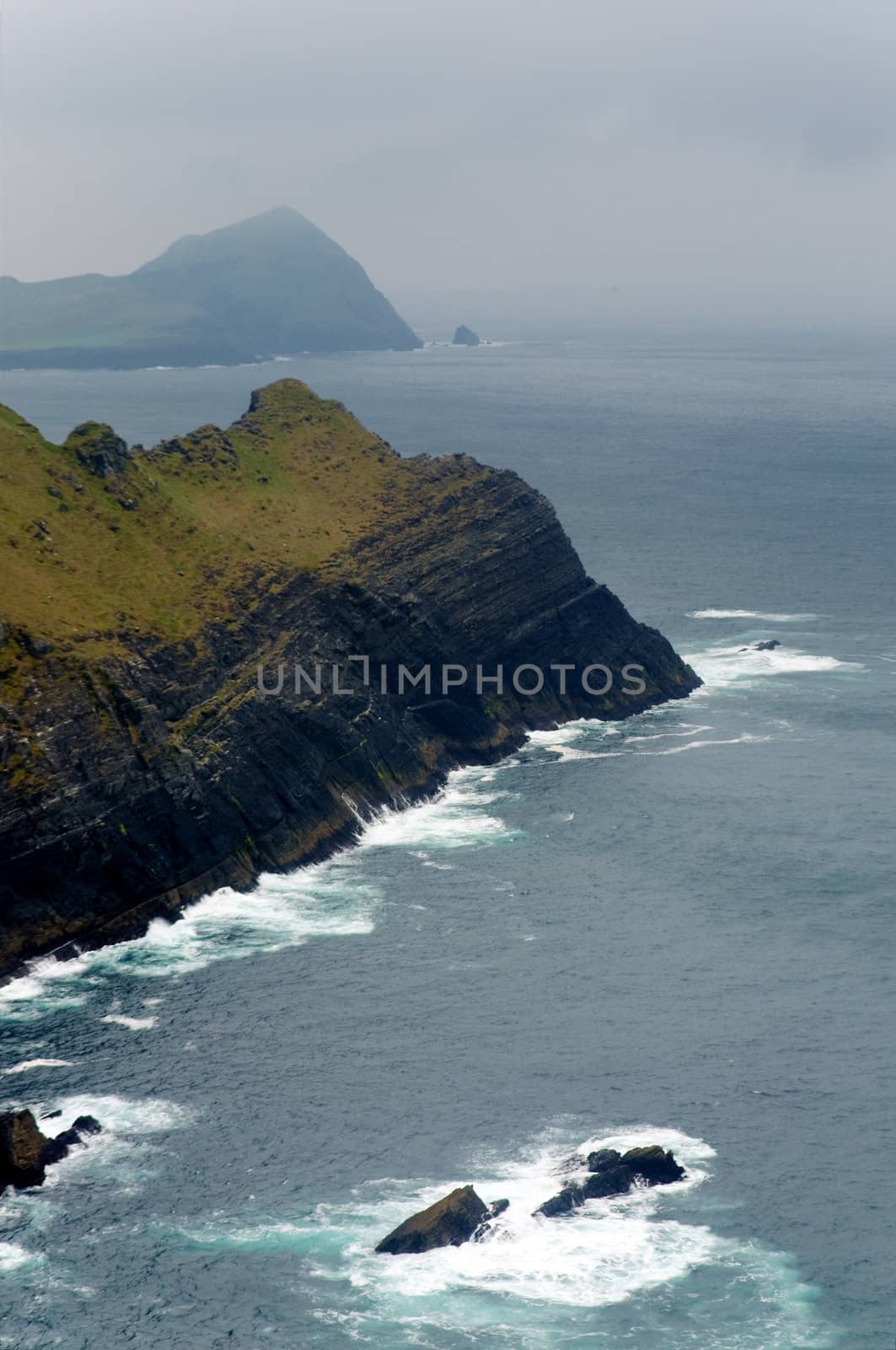 View from cliffs at Kerry, Ireland