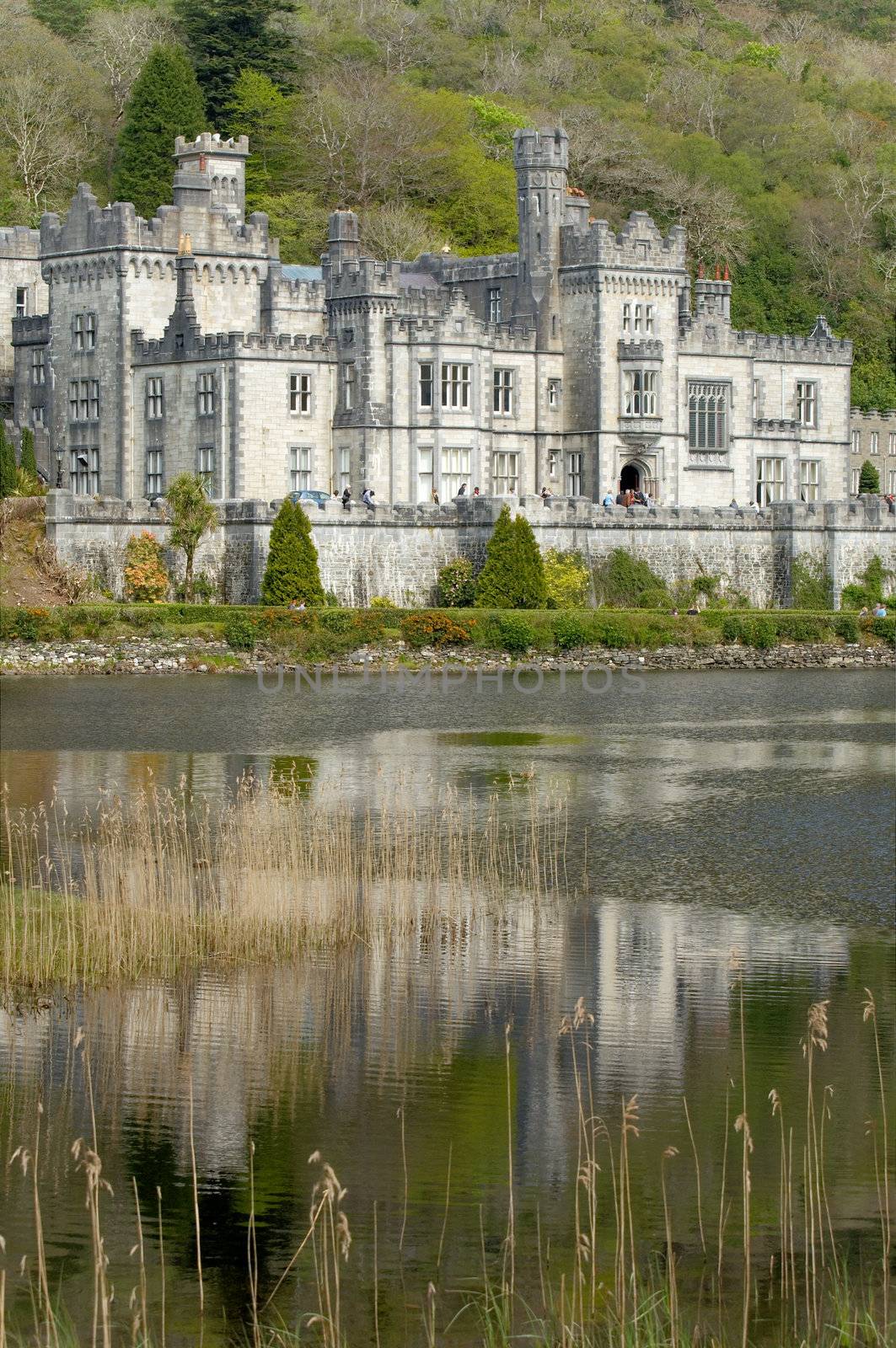 View of abbey at Connemara, Ireland