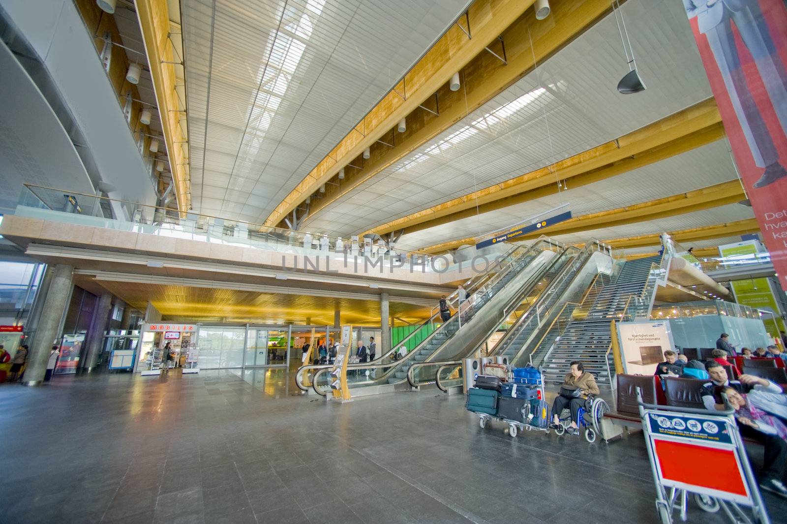 Interior of the airport Gardemoen in Oslo