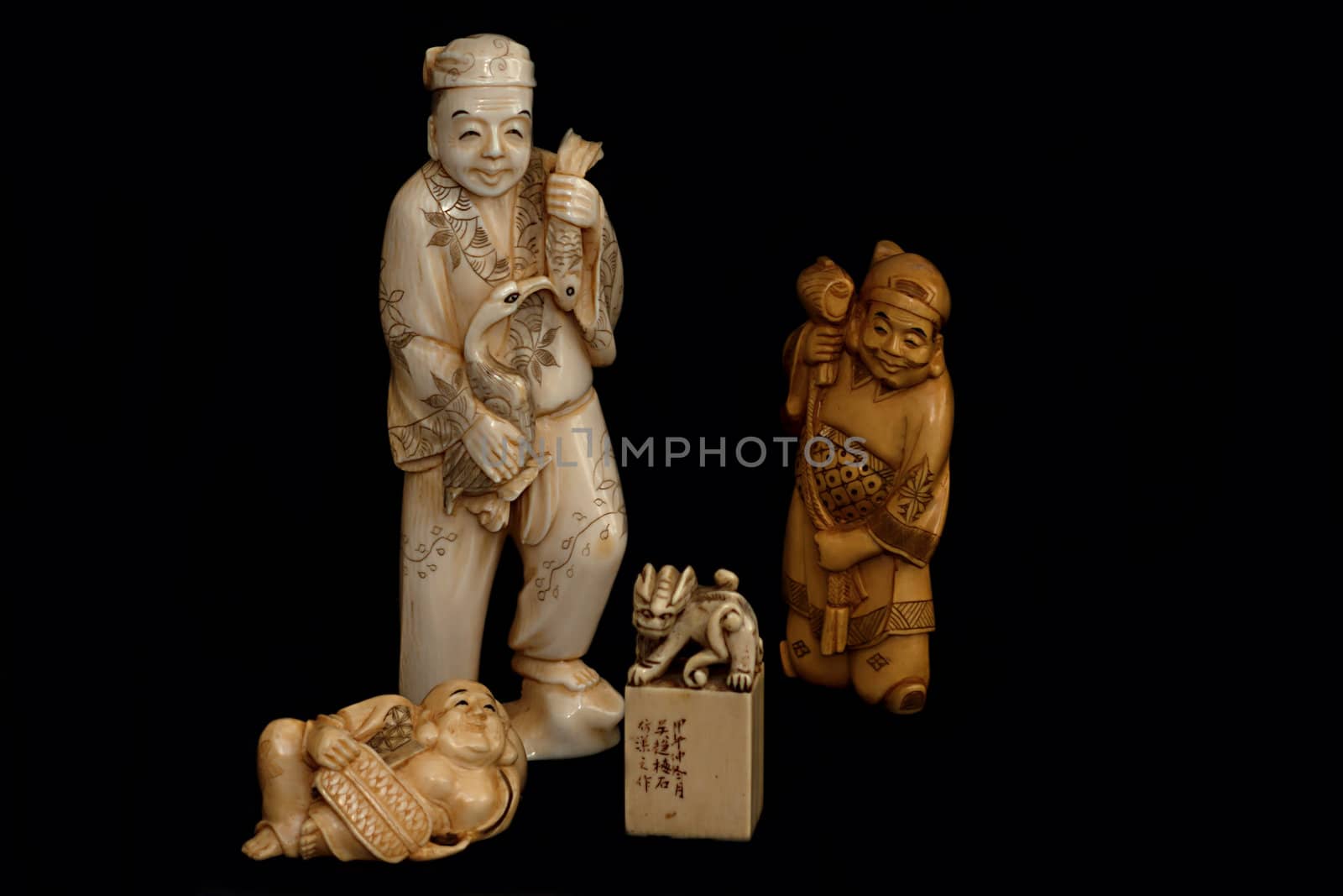 Ivory figurine china japan by GunterNezhoda