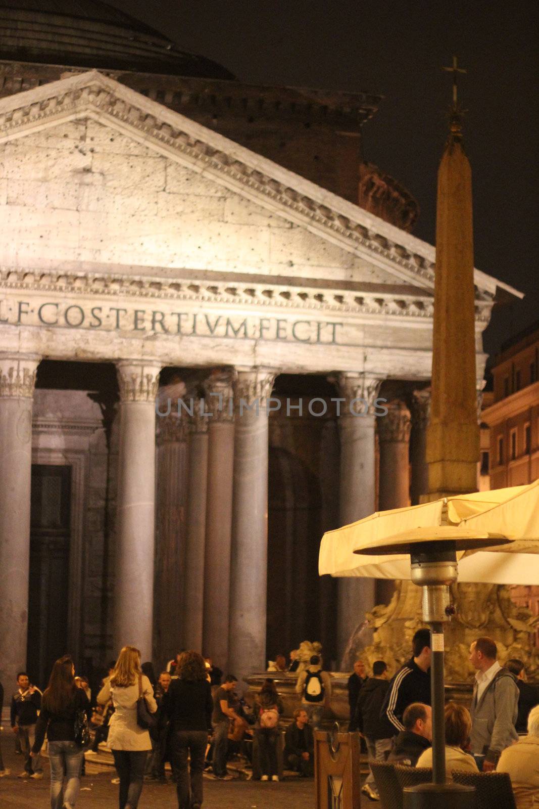 Piazza della Rotunda with Pantheon in the background in Rome, Italy at night, Rome, Italy - April 2011

A busy Piazza at all hours of the day in the very heart of Rome's historical city. 
