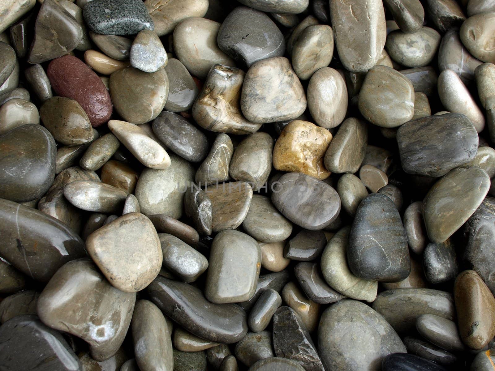 Close up of the beach rocks in Nice.     