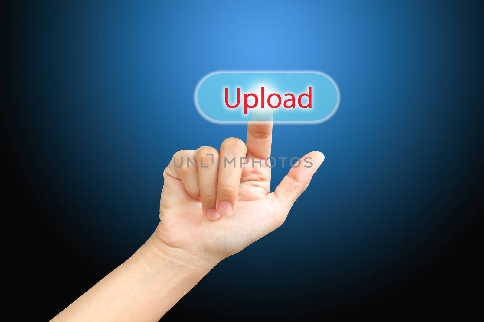 Business   press finger on  upload button  by rufous