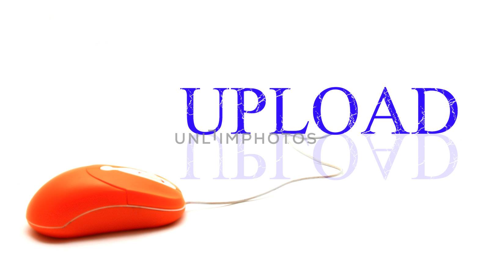 Upload word connected with pc mouse by rufous