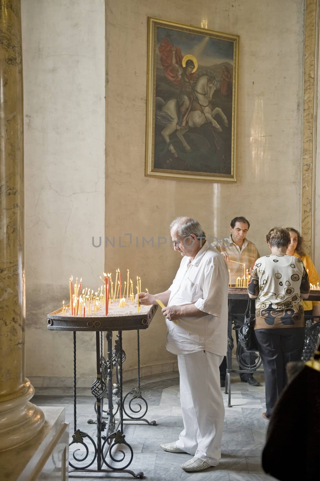 Believing in the Armenian church, taken in Sankt Petersburg Armenian church on June 2011