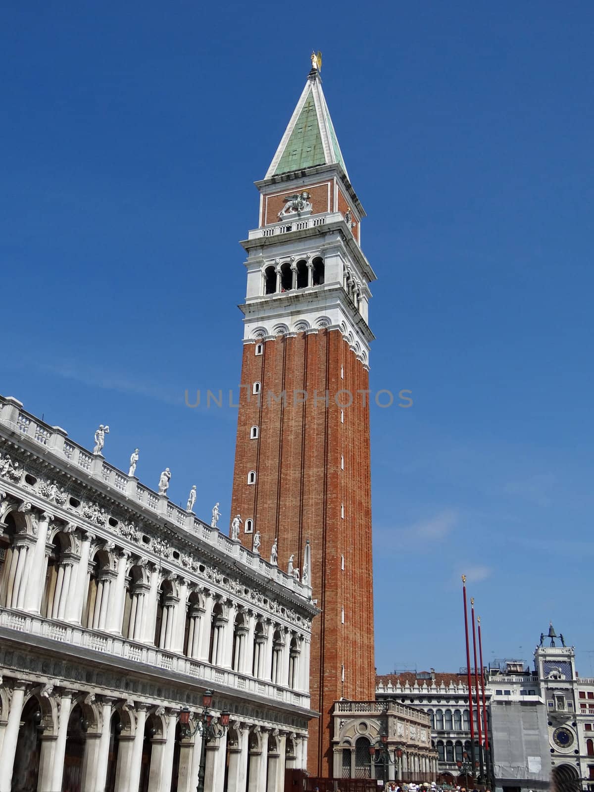 Venice with Campanile's tower on ST Mark's square