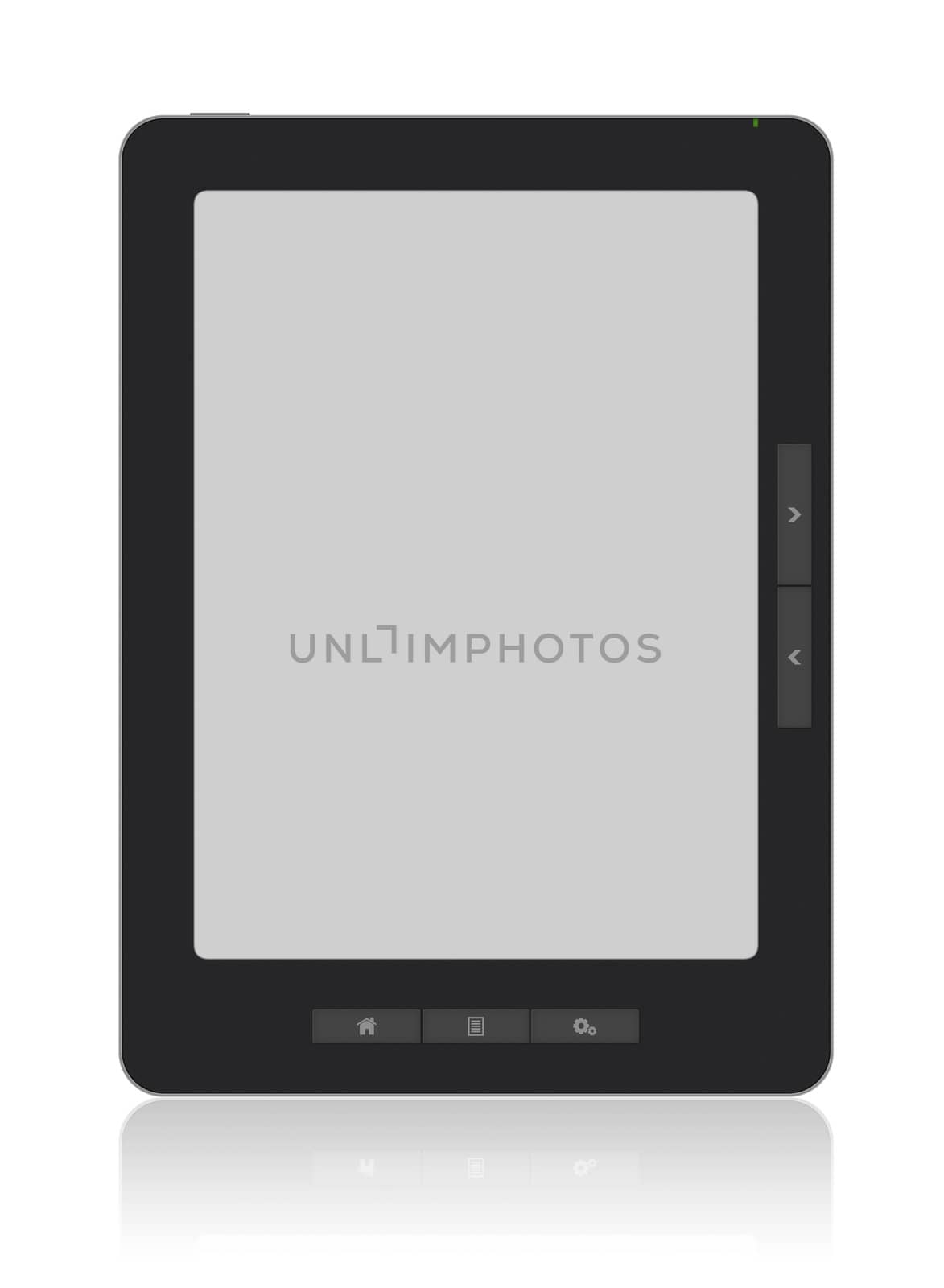 Portable E-Book Reader with Clipping path by bloomua