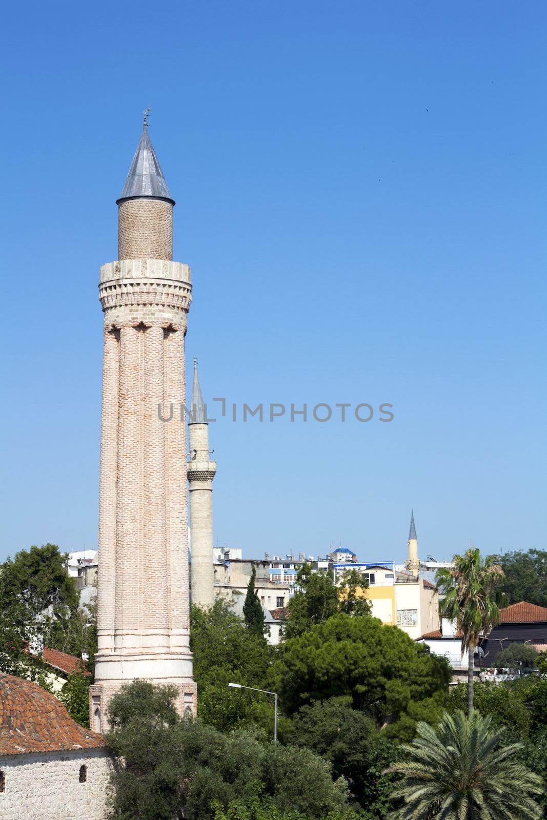 Famous Yivli minaret in Antalya, Turkey