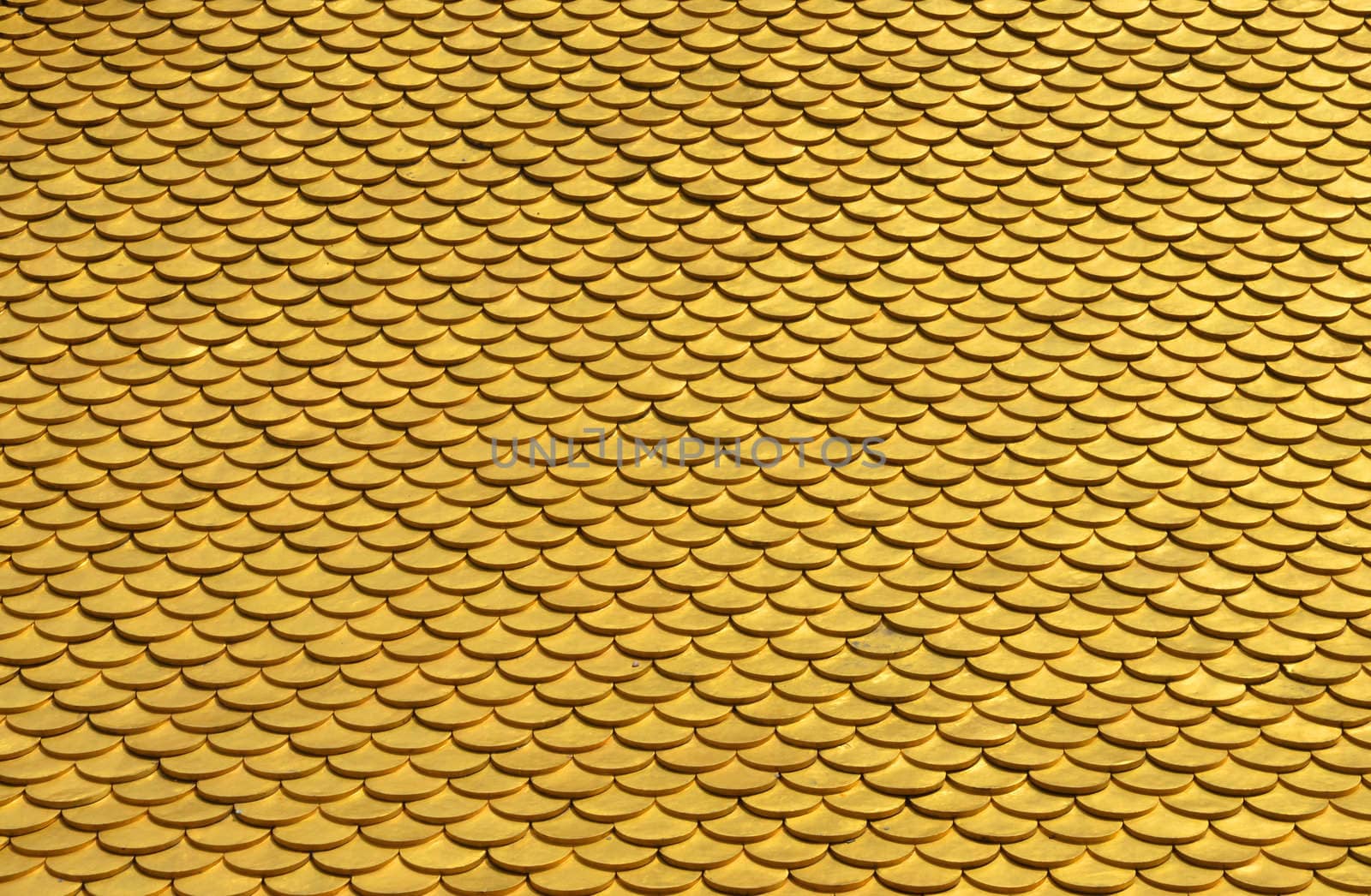 Golden roof texture from Chengde buddhist temple in China.