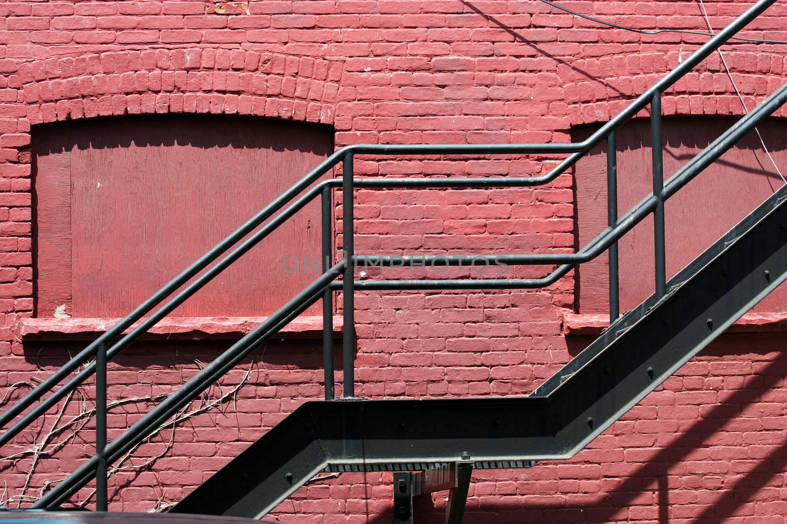A Fire escape on the side of a building