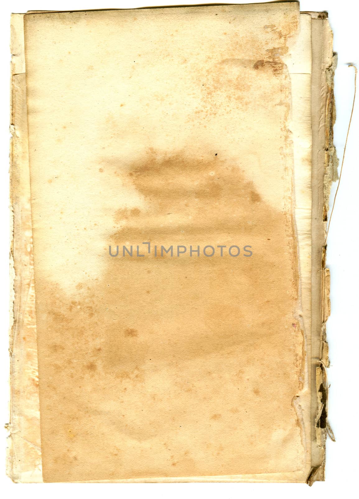 Old antique paper from a book or note pad blank retro background