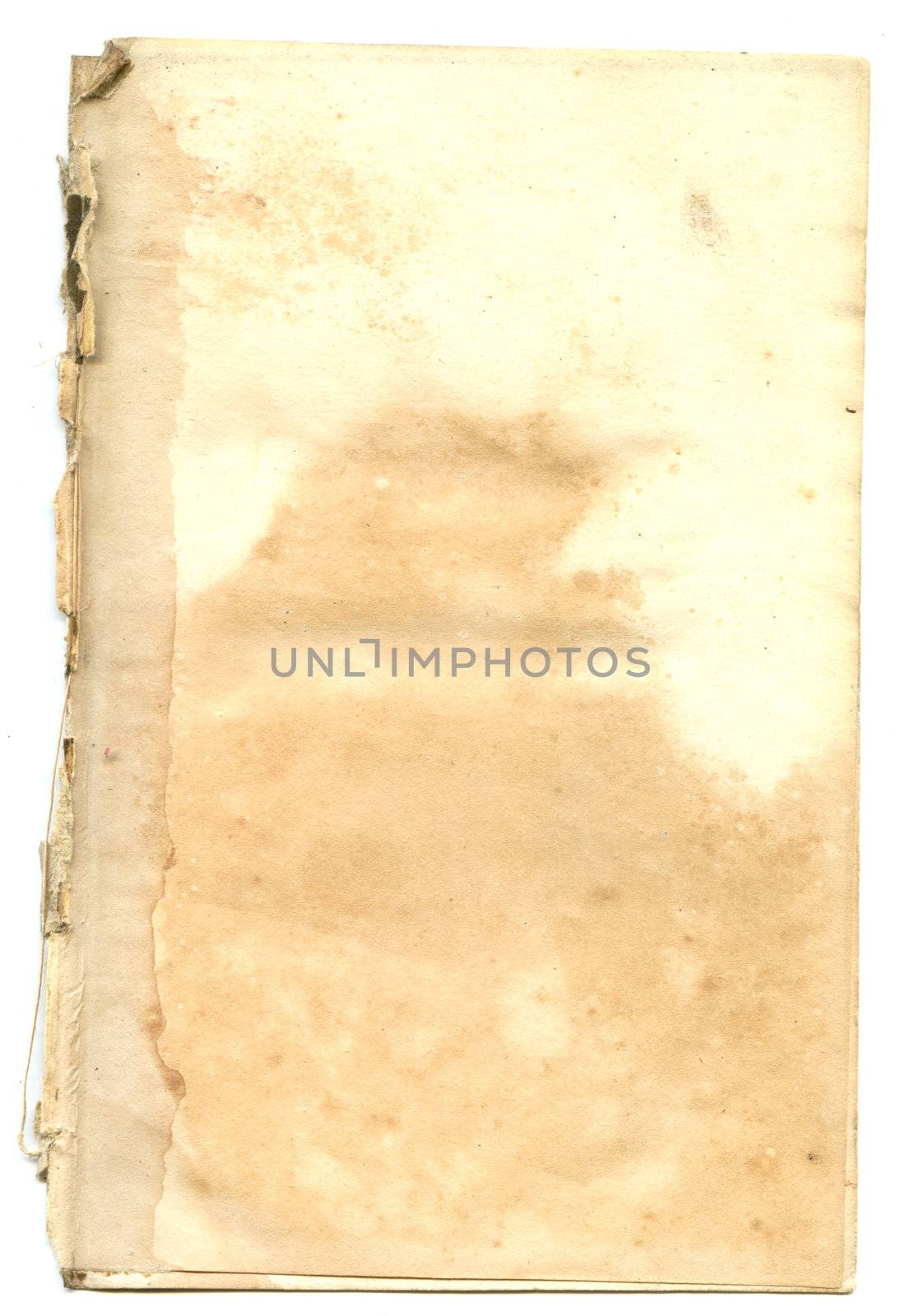 Old antique paper from a book or note pad blank retro background